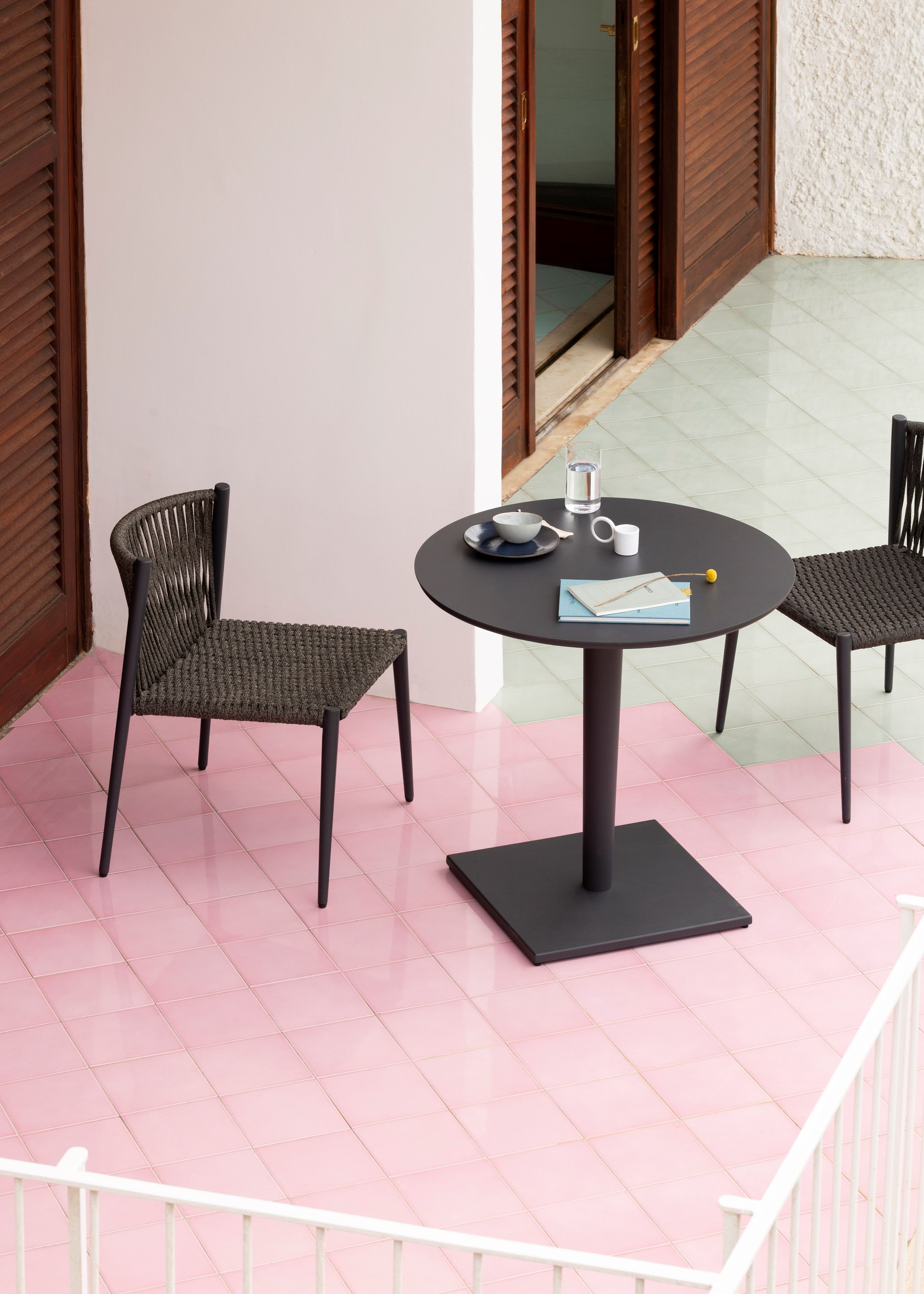 Штабелируемый стул из алюминия и полиолефиновой веревки Unopiù свет ARCH-00003810 - Вид №7