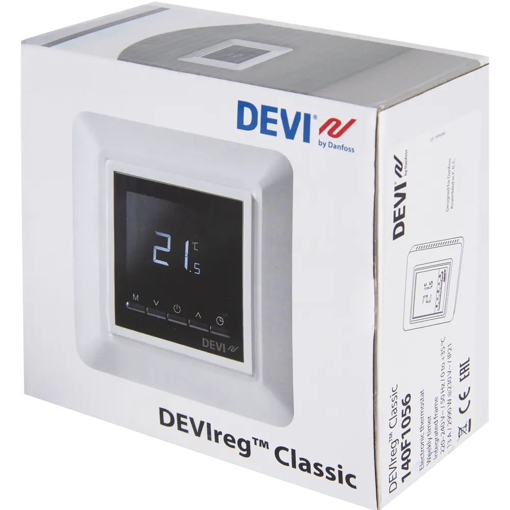 Терморегулятор для теплого пола Devireg Classic электронный программируемый цвет белый STLM-2105576 - Вид №2