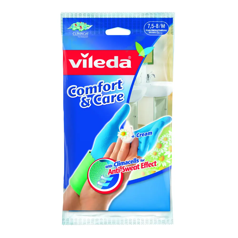 Перчатки Виледа «Комфорт» с кремом для чувствительной кожи рук VILEDA STLM-2025941 - Вид №2