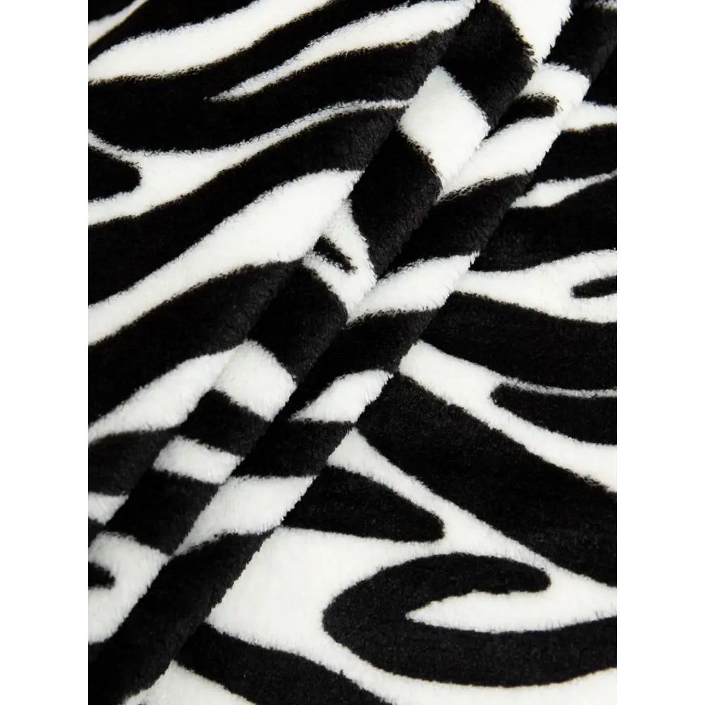 Плед Зебра 150x200 см фланель цвет черный TEXREPUBLIC Печатный STLM-2021471 - Вид №1