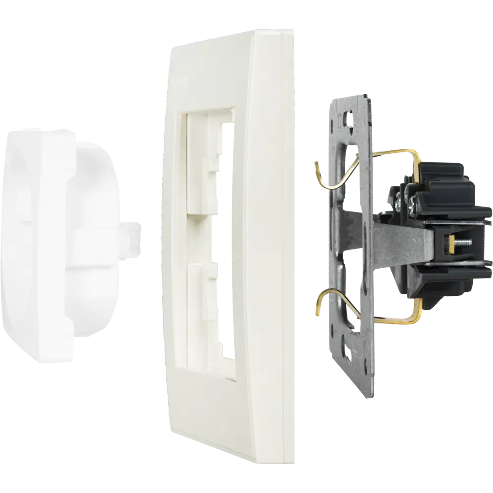 Рамка для розеток и выключателей Lezard Rain 1 пост, цвет белый Виктория STLM-2131335 - Вид №3