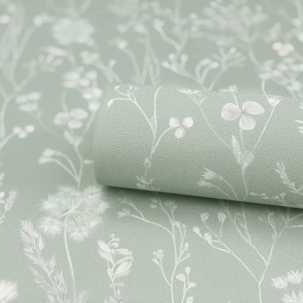 Erismann Marta: флизелиновые обои с растительным узором в зелёной гамме 89427123 STLM-1565822 - Вид №2