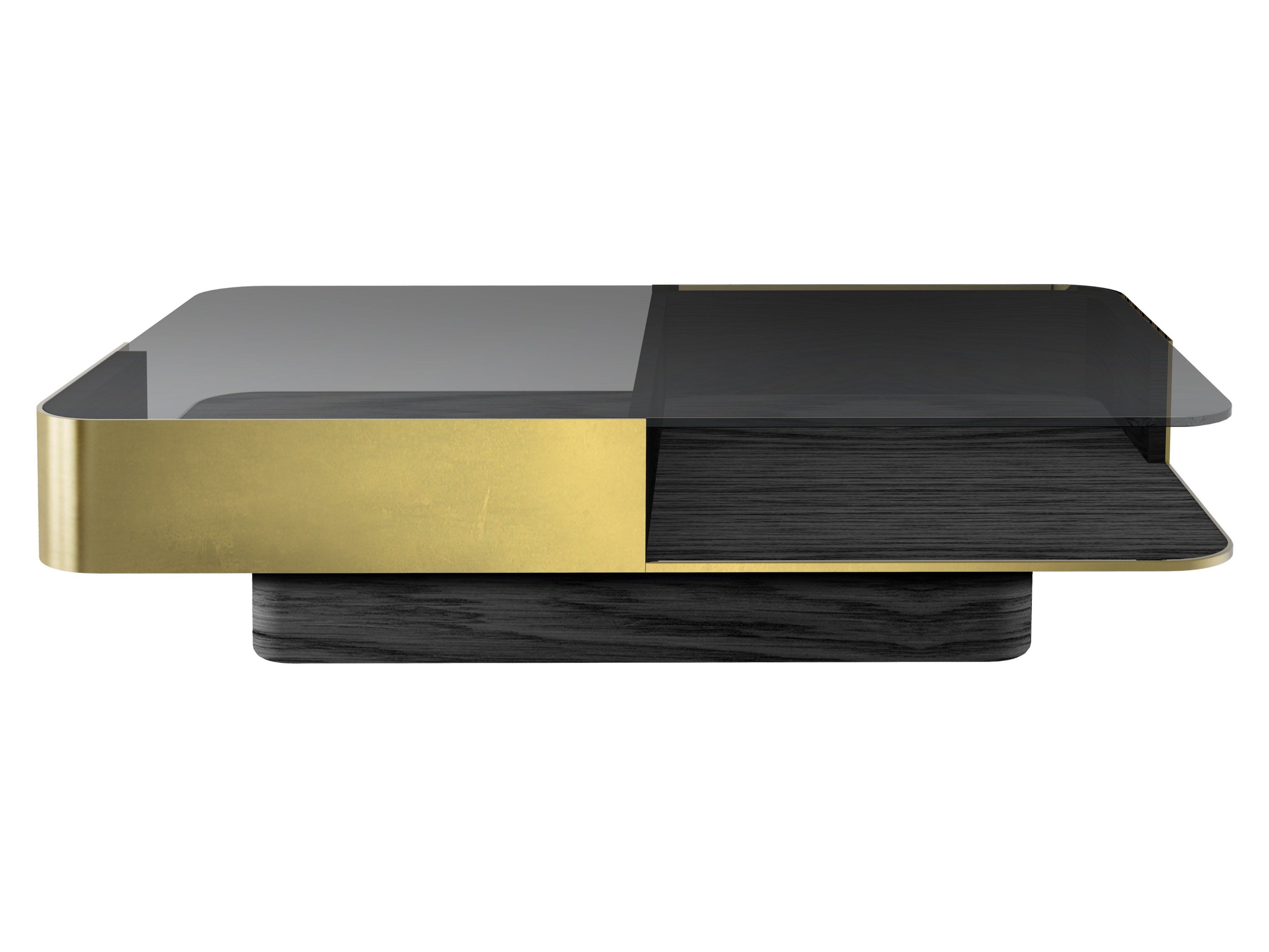 Прямоугольный журнальный столик из дерева и стекла в стиле 70-х годов для гостиной RED EDITION LOUNGE ARCH-00042019 - Вид №7