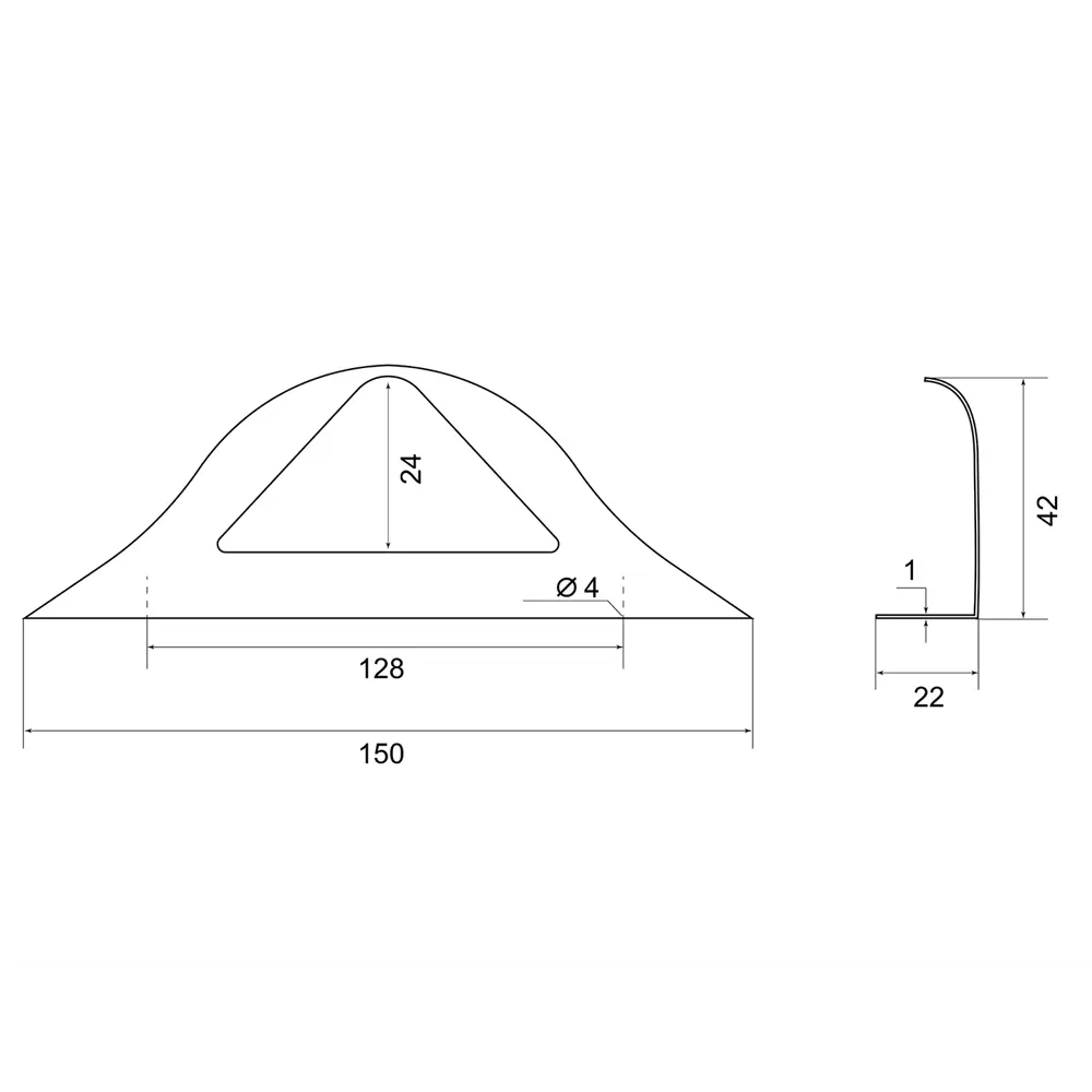 Мебельная ручка-скоба ЦАМ 128 мм хром PALLADIUM STLM-2202720 - Вид №2