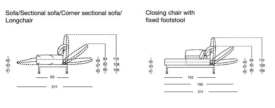 Угловой диван из ткани Rolf Benz Rolf Benz 380 PLURA ARCH-00124866 - Вид №2