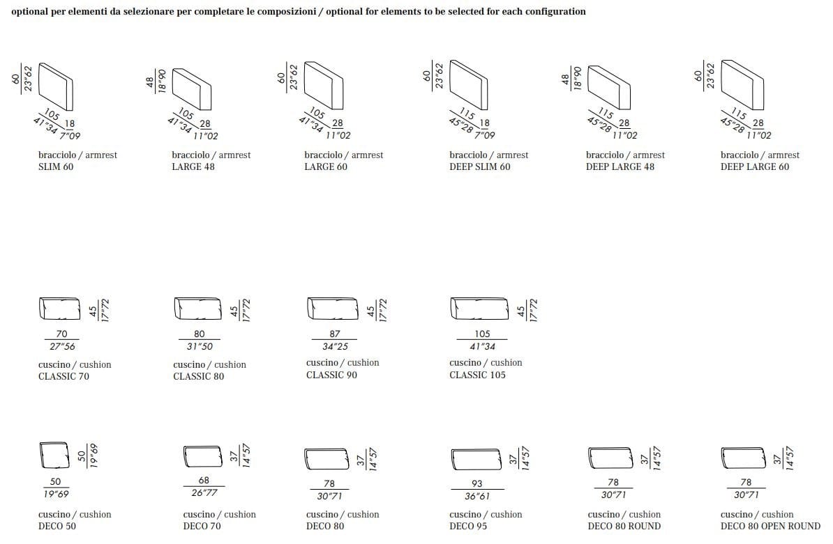 Съемный диван из ткани Meridiani Harold ARCH-00130925 - Вид №11