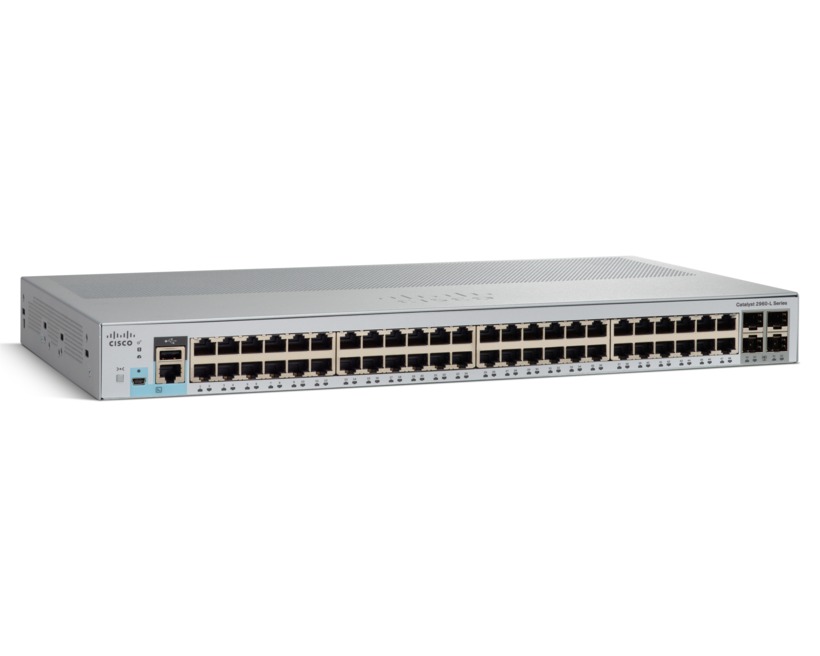 WS-C2960L-48TQ-LL Catalyst 2960l 48 port gige, 4x10g sfp+, lan lite Cisco Santreyd  - Вид №1