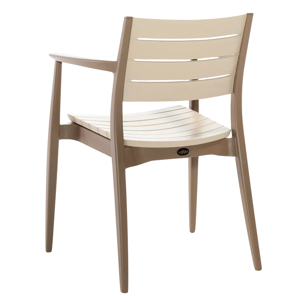 Кресло Novussi Regnum 82x58 см пластик цвет кофейный/капучино Santreyd STLM-2147547 - Вид №4