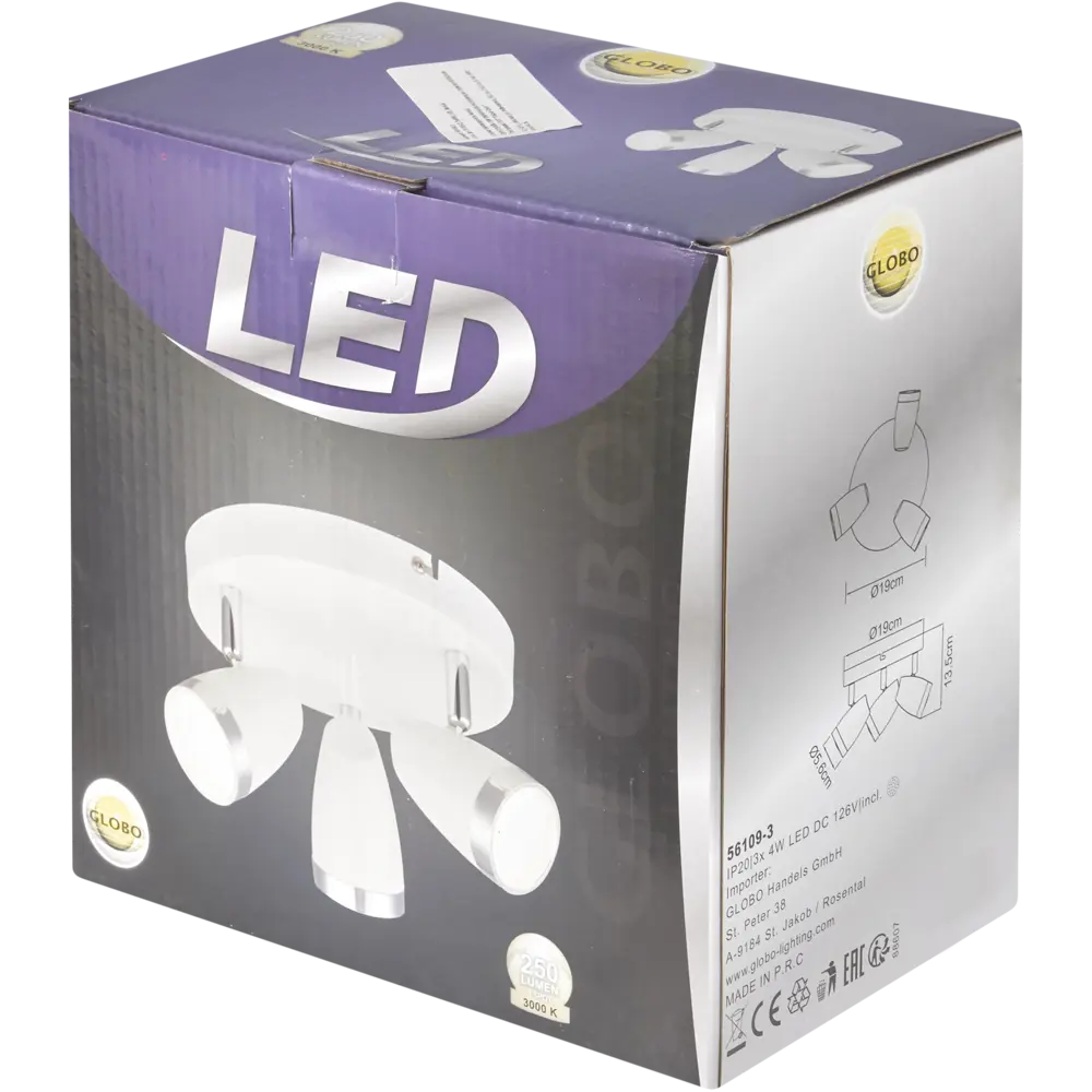 Спот светодиодный Globo 56109, 3x4 Вт, цвет белый STLM-2120150 - Вид №6