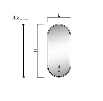 Овальное настенное зеркало ARTELINEA E-LINEAR ARCH-00089955 - Вид №3