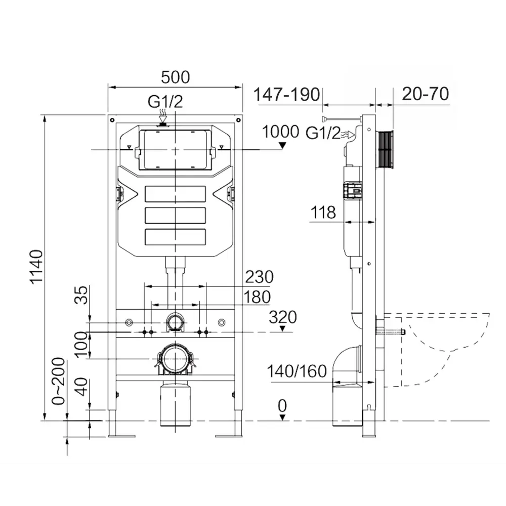 Комплект инсталляция и унитаз Metric безободковый с микролифтом клавиша цвет хром Santreyd STLM-2152110 - Вид №13