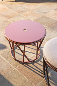 Алюминиевый круглый садовый стол