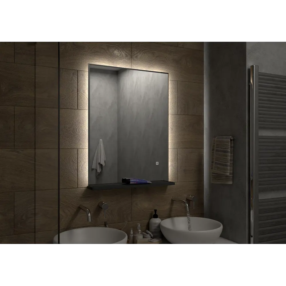Зеркало для ванной с подсветкой Murano Grey Led 60х80 см Santreyd Зеркало с LED-подсветкой STLM-2070070
