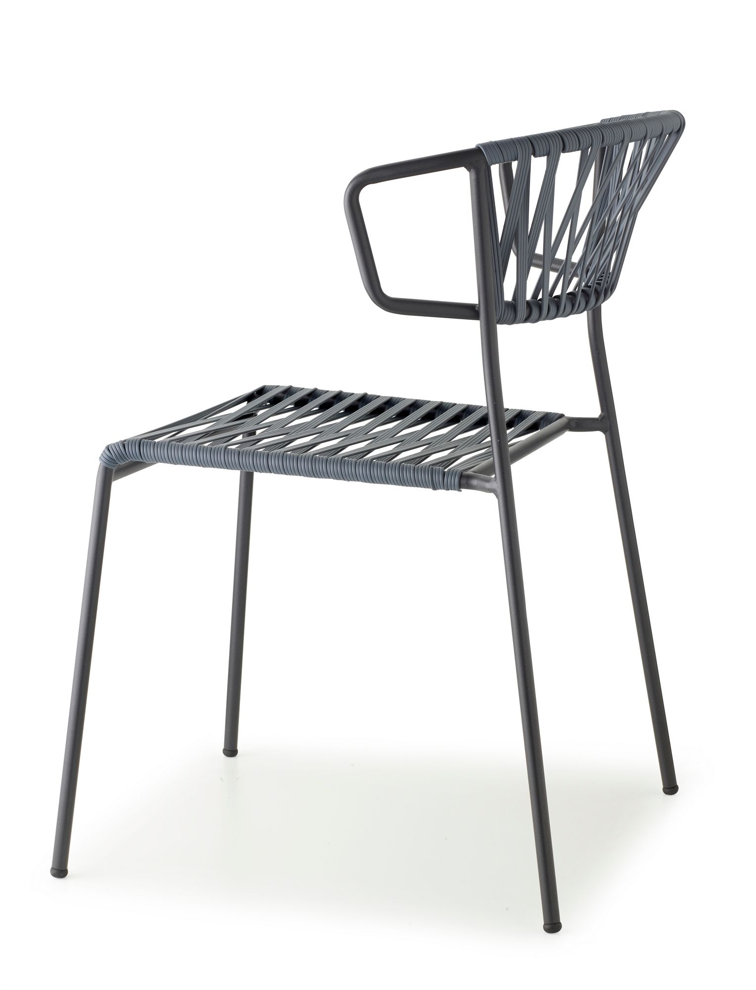 Открытый стул из нержавеющей стали и плетеной проволоки из ПВХ S-CAB Лиза ARCH-00125424