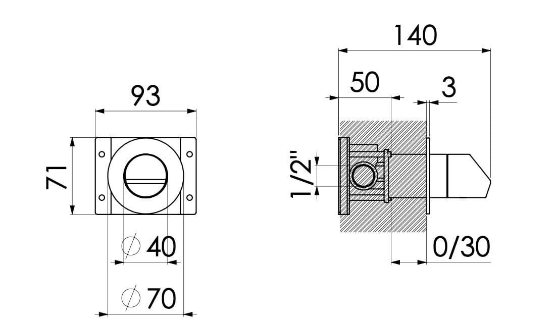 2-ходовой переключатель из нержавеющей стали Radomonte Dun ARCH-00072200 - Вид №2