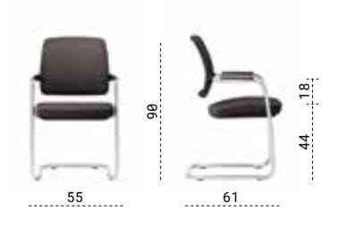 Тканевый консольный операционный офисный стул с подлокотниками