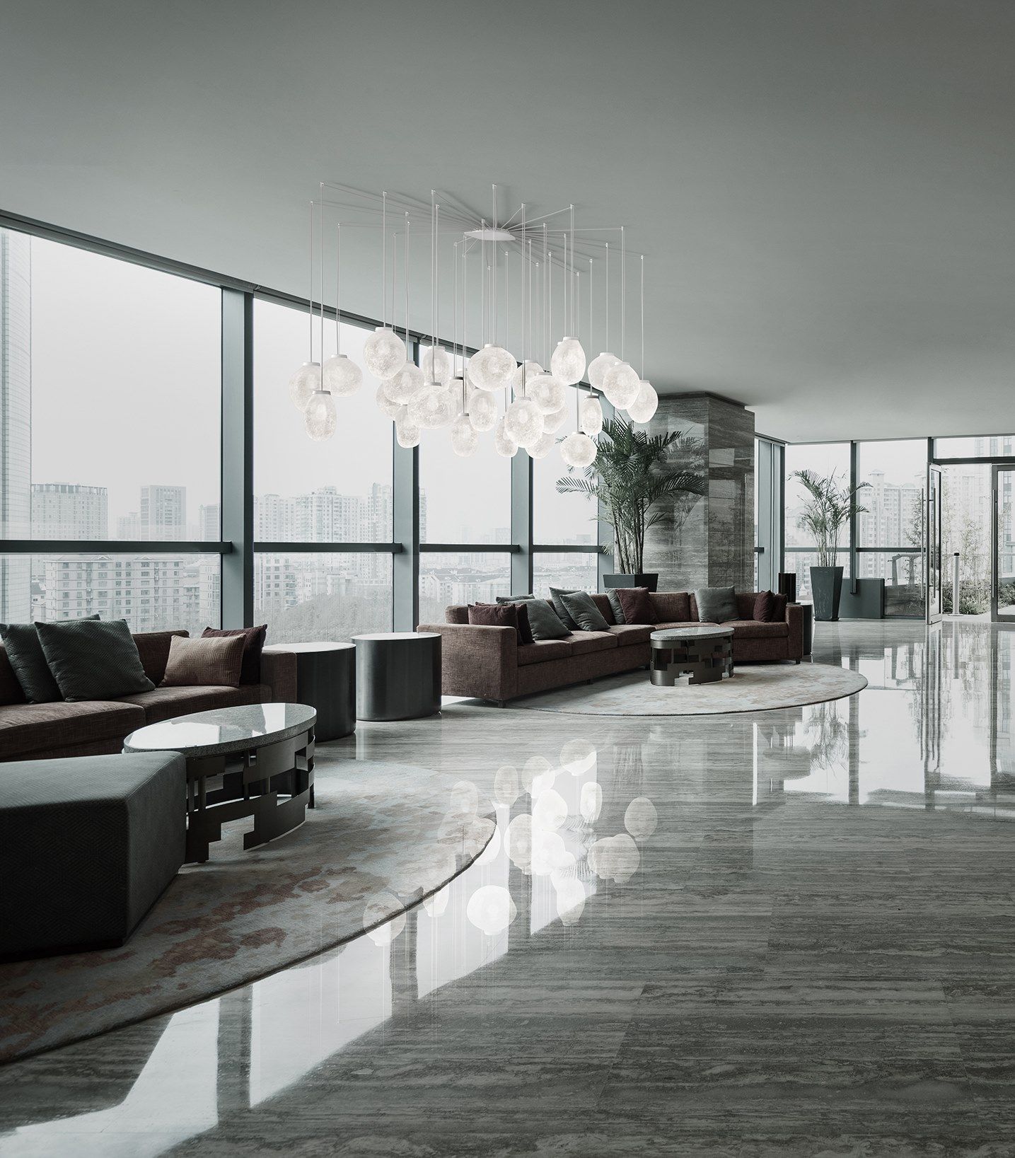 Подвесной светильник из дутого стекла и металла Patrizia Volpato Камень ARCH-00103808 - Вид №6