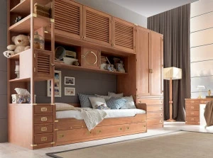 Caroti Модульная спальня с деревянным мостиком и выдвижной кроватью  Atmosfera teddy