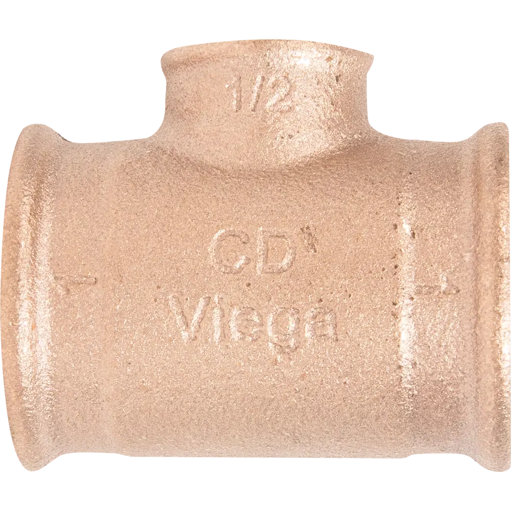 Тройник Viega внутренняя резьба 1x1/2x1" бронза 362515 STLM-2105422 - Вид №1