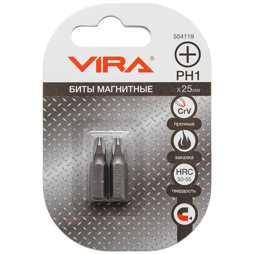Набор магнитных бит VIRA PH1 25 мм для точного монтажа 82619646 STLM-0031906 - Вид №3