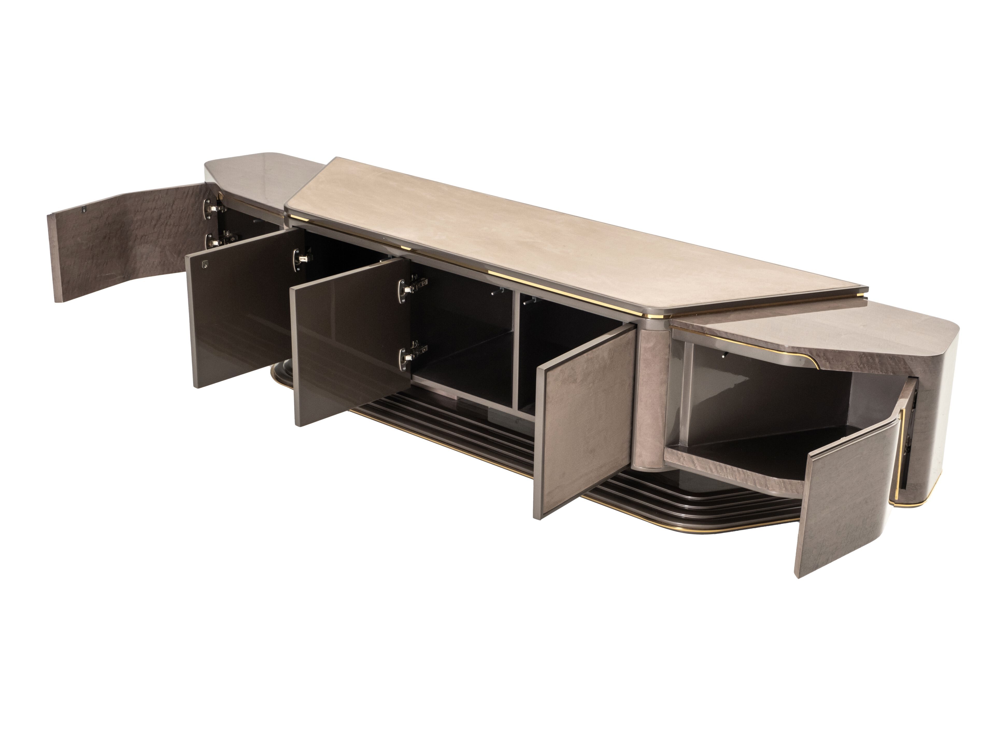 Низкий шкаф для телевизора с распашными дверцами Zebrano Hypnos ARCH-00128940 - Вид №2