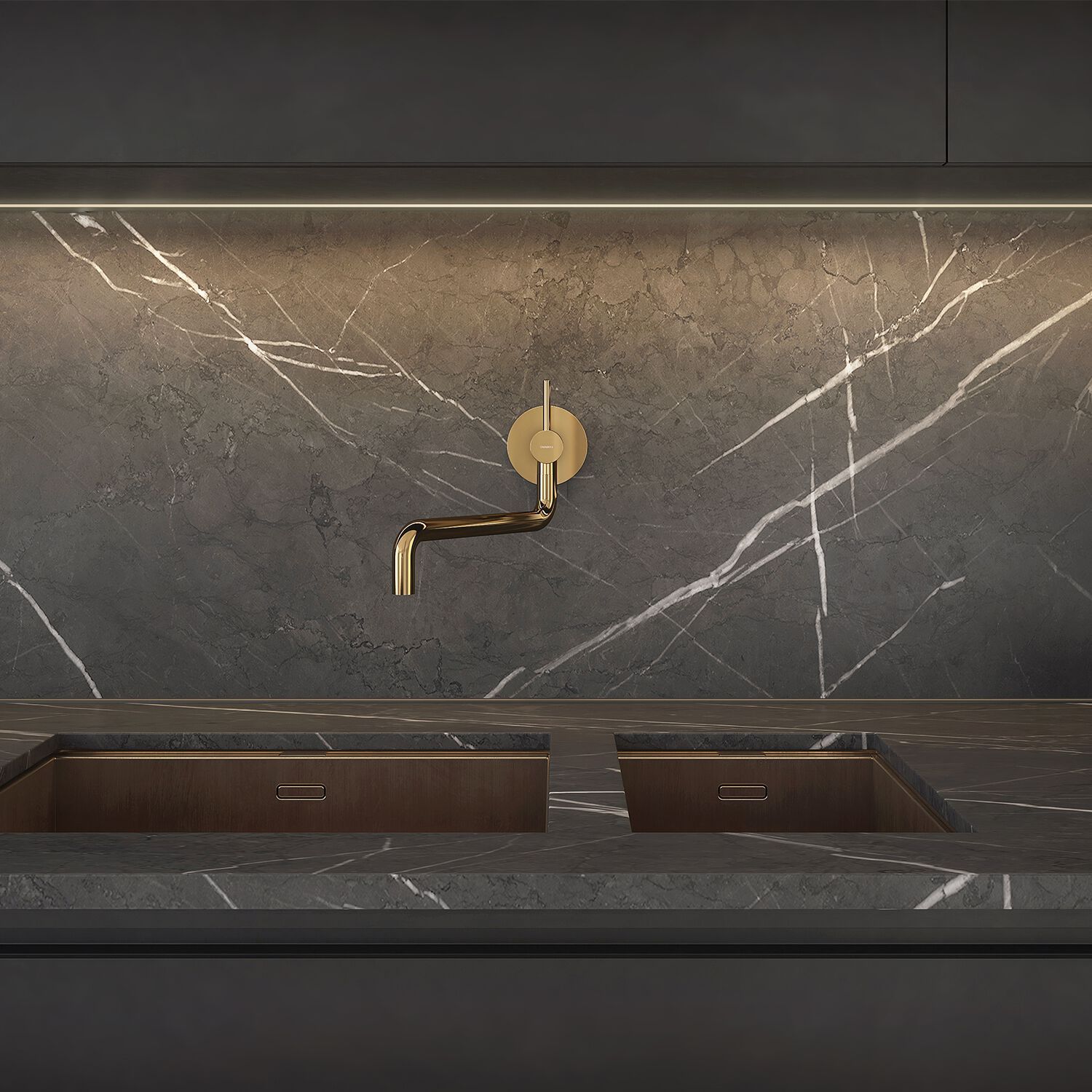 Настенный кухонный смеситель с поворотным изливом OMNIRES Y ARCH-00030664 - Вид №4