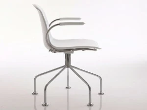 Luxy Мягкое кресло на козелке из кожи с подлокотниками Epoca