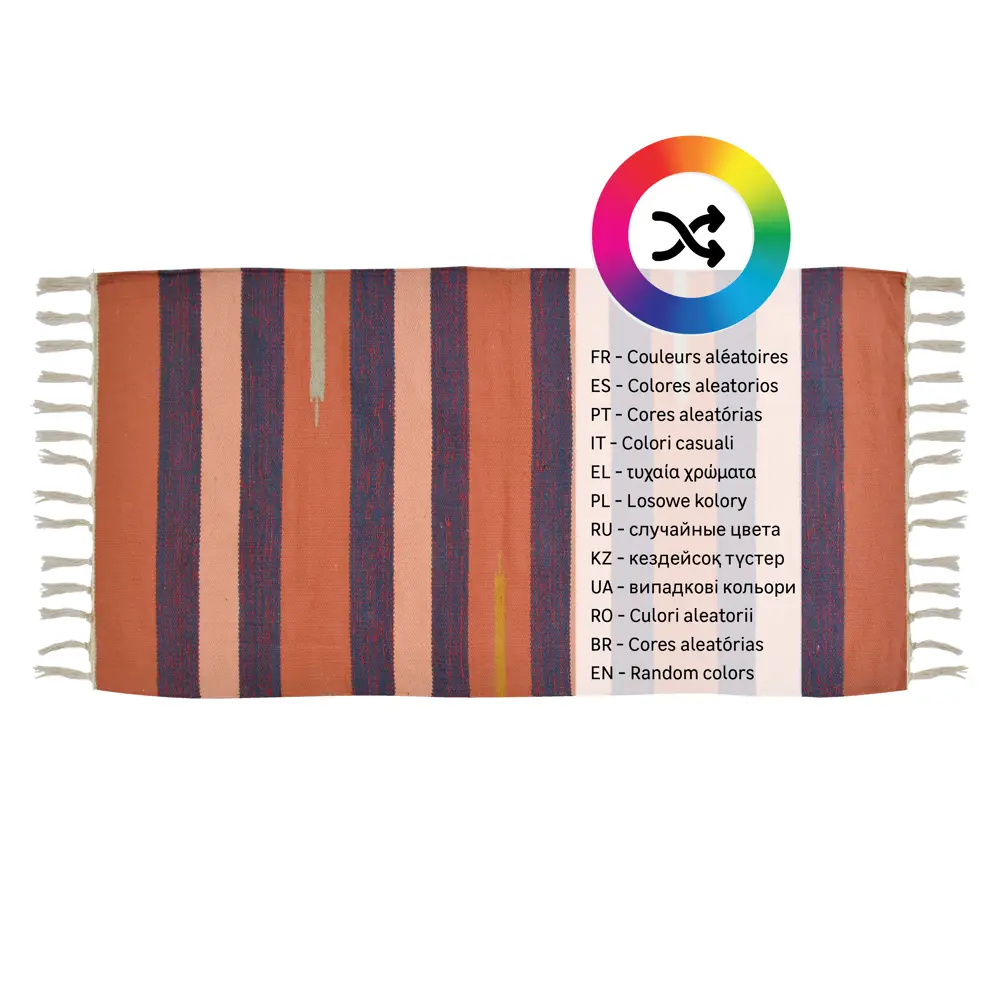 Декоративный хлопковый коврик INSPIRE Naelie 55×100 см в мультиколоре 82481279 STLM-1434323 - Вид №2