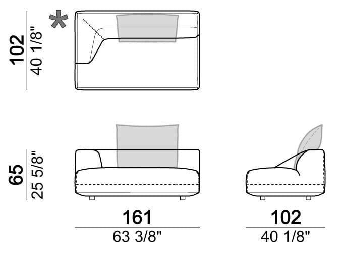 3-местный тканевый секционный диван Arketipo Starman ARCH-00099910 - Вид №9