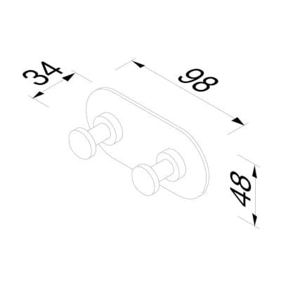 Металлическая вешалка для полотенец Geesa Nemox ARCH-00111078 - Вид №3
