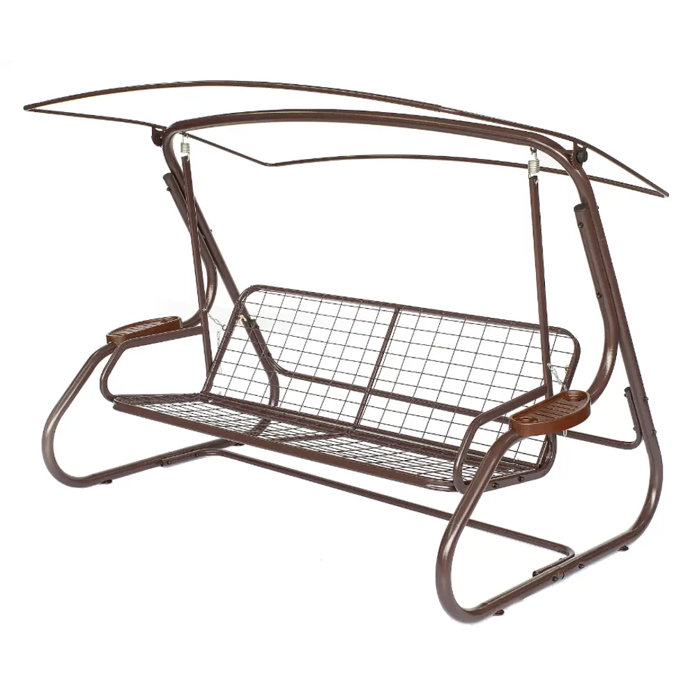 Качели садовые Greengard Аликанте 3-х местные (до 320 кг) коричневый/бежевый STLM-2195204 - Вид №8