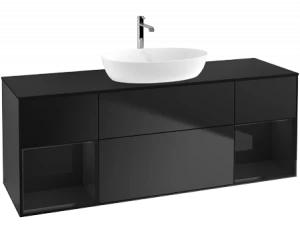 Villeroy&Boch Тумба под раковину Прямоугольная версия F862PHPD Finion Black Matt Lacquer