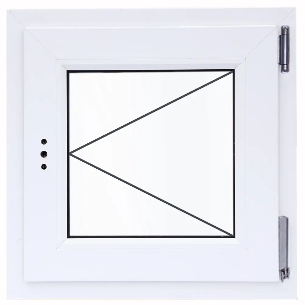 Пластиковое окно ПВХ Deceuninck одностворчатое 500x500 мм (ВхШ) однокамерный стеклопакет белый (с двух сторон) STLM-2193042