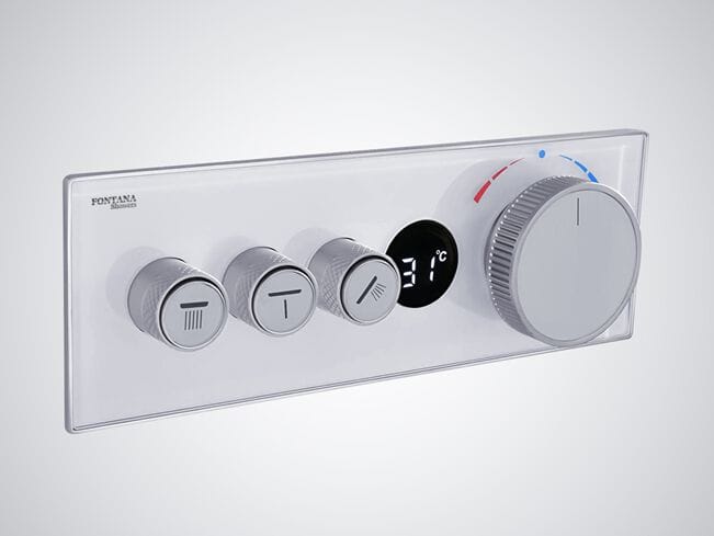 Электронный термостатический смеситель для душа с пластиной Fontana Showers TOBARRA ARCH-00033276