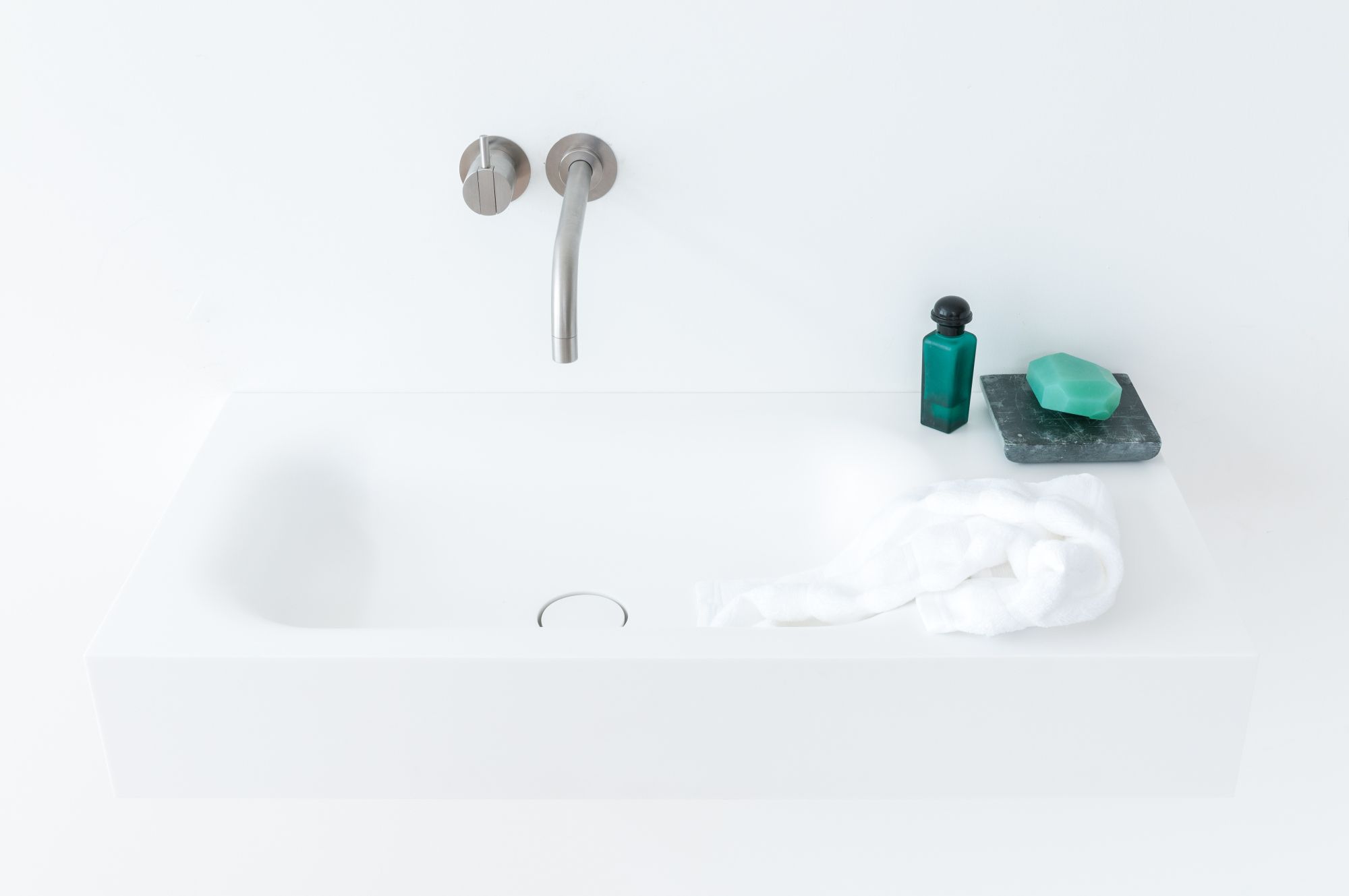 Прямоугольный подвесной умывальник в HIMACS Not Only White Blend ARCH-00103467 - Вид №14