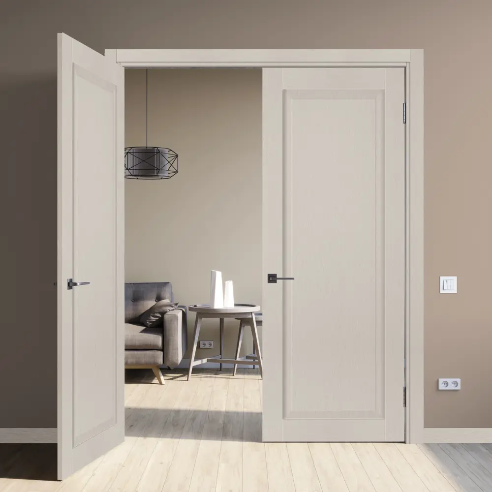 Комплект двери Пьемонт глухая 90x200 см HardFlex цвет платина светлая с добором 200 мм МАРИО РИОЛИ STLM-2144342 - Вид №2