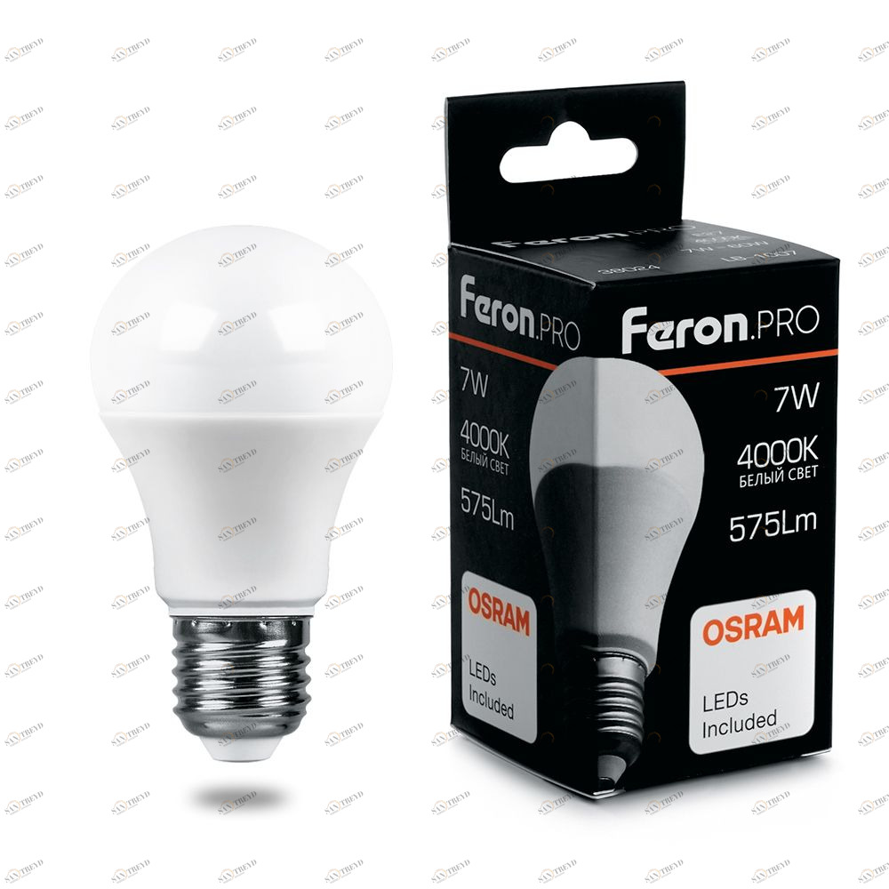 Лампа светодиодная Feron.PRO "Шар" E27 15W 6400K OSRAM LED LB-1015 38037 FERON  00-3956715 Матовый 