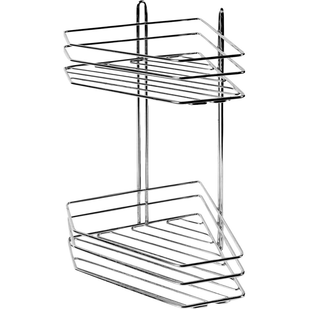 Полка для ванной комнаты двухъярусная угловая хром Santreyd Без серии STLM-2104784