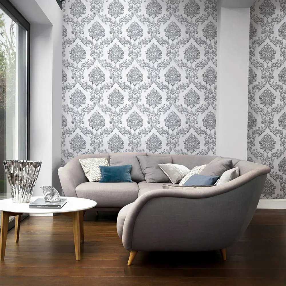 Обои флизелиновые Vilia Виконт 1.06x10 м серые 1505-21 STLM-2179807 - Вид №4