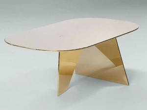 Paolo Castelli Низкий овальный журнальный столик из металла