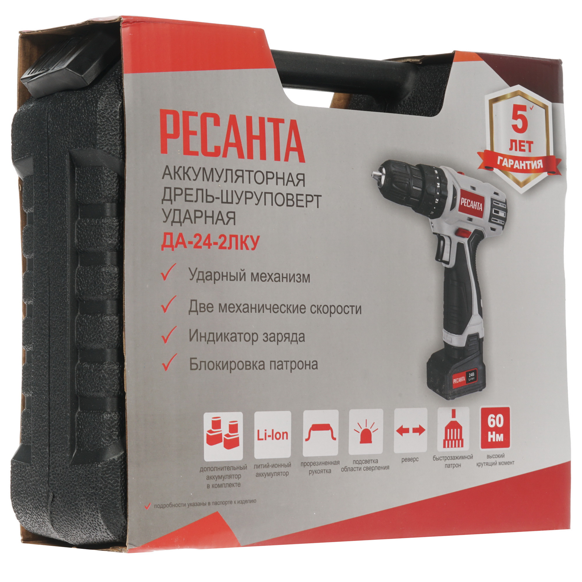 Дрель-шуруповерт Ресанта ДА-24-2ЛК-У 8160173 STDN-0081620 - Вид №6