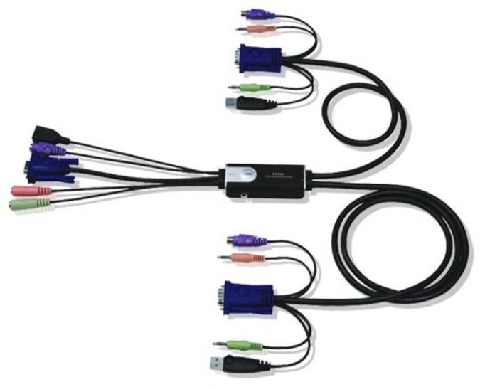 CS52A 2 port hybrid kvm switch with audio ATEN Santreyd 