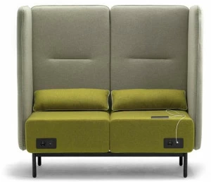 Leyform Огнестойкий 2-местный тканевый диван с разъемом USB Around 5232sa