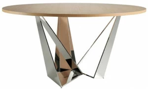 Angel Cerdá Круглый стол для гостиной из стали и дерева Nature life 1042.02