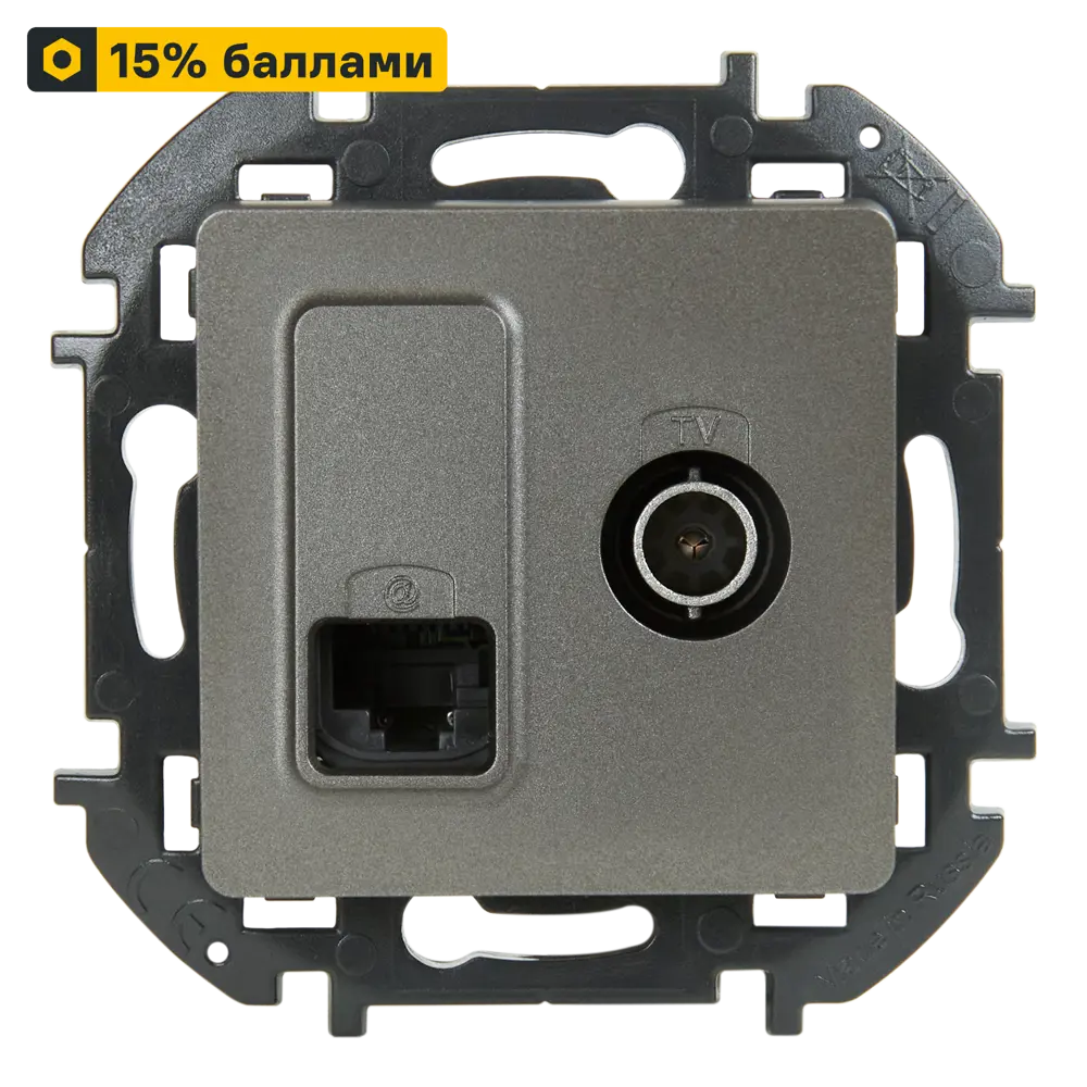 LEXMAN Lilian - комбинированная розетка ТВ+RJ45 для скрытого монтажа 86761386 STLM-1108900