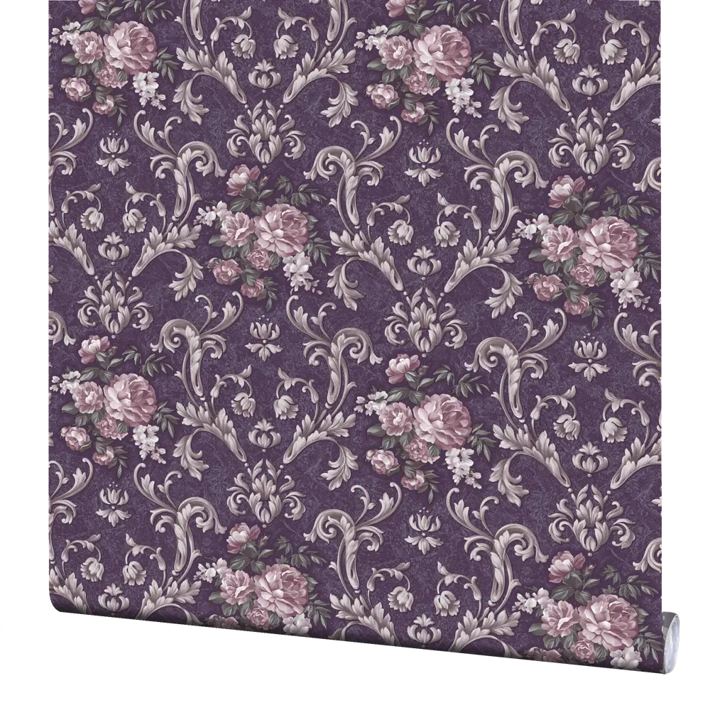 Обои флизелиновые Erismann Elegance фиолетовые 1.06 м 3499-7 82136410 STLM-2183454