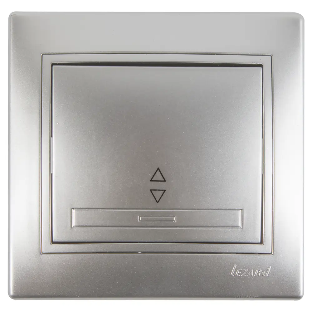 Выключатель Lezard Mira, проходной, с вставкой, серый металлик STLM-2075431