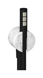 Дуплекс Marmo, белый мрамор WE ARE IB sh022os Matt Black Shower