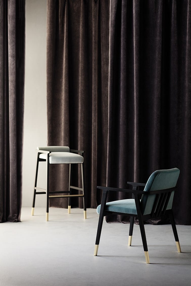 Бархатное кресло с подлокотниками Cizeta Tenues ARCH-00091264 - Вид №1