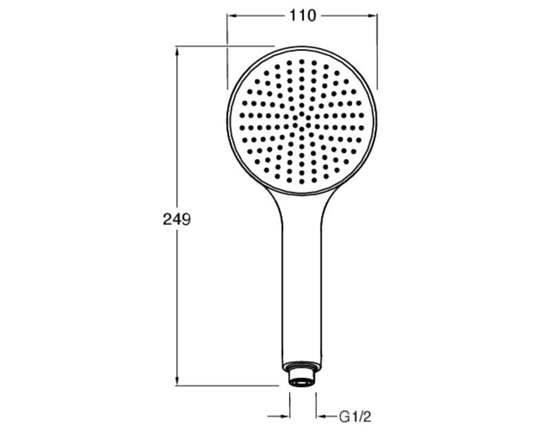 Ручной душ с системой защиты от накипи CRISTINA Rubinetterie дополнения-выбор ARCH-00005559 - Вид №2